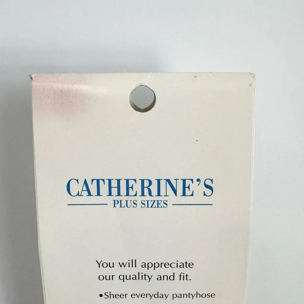 Catherines Day Sheer Pantyhose 1 Pair Plus Size F 400 lbs to 450 lbs Navy Blue